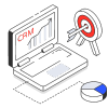 Illustration of a business team using the mblastr campaign platform