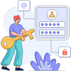 Illustration of a business team using the mblastr campaign platform