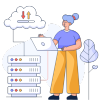 Illustration of a business team using the mblastr campaign platform