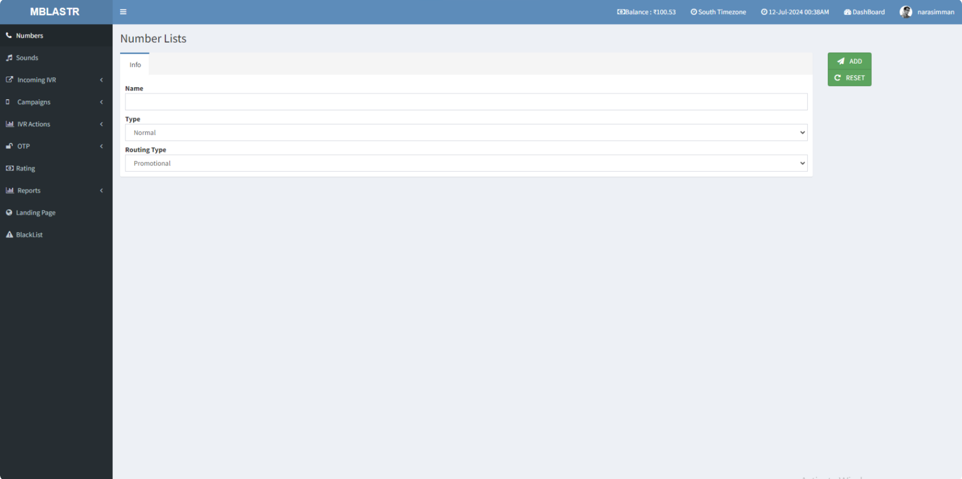 Configuring DTMF keypress options in mblastr